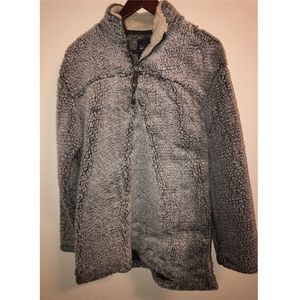Charcoal Blue Sherpa Half Zip